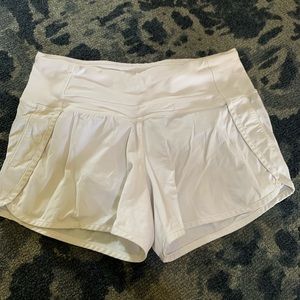 white lululemon speed up short 4”